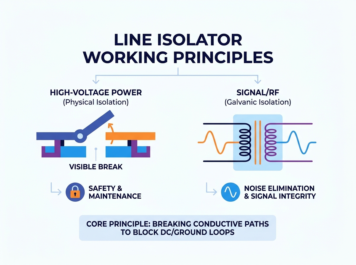Line Isolator Evaluation and Core Components Diagram